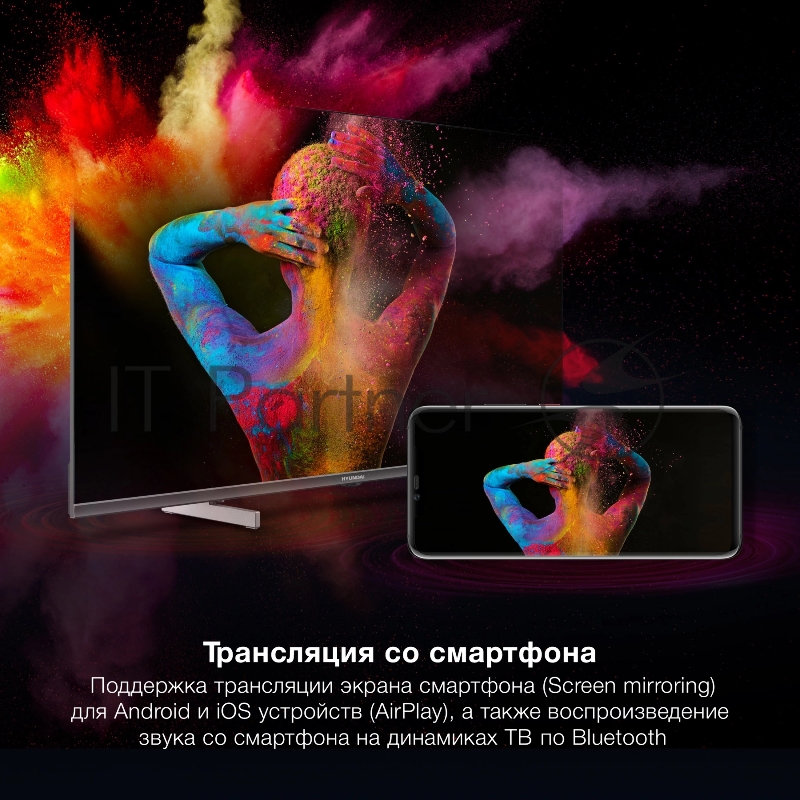 Телевизор LED Hyundai 40 H-LED40BS5100 черный/серый LED FULL HD 60Hz webOS 1.5GB/8GB