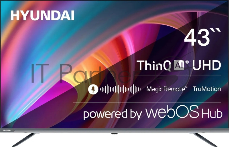Телевизор Hyundai 43 H-LED43BU7100 серый LED 4K Ultra HD 60Hz WebOS 1.5GB/8GB