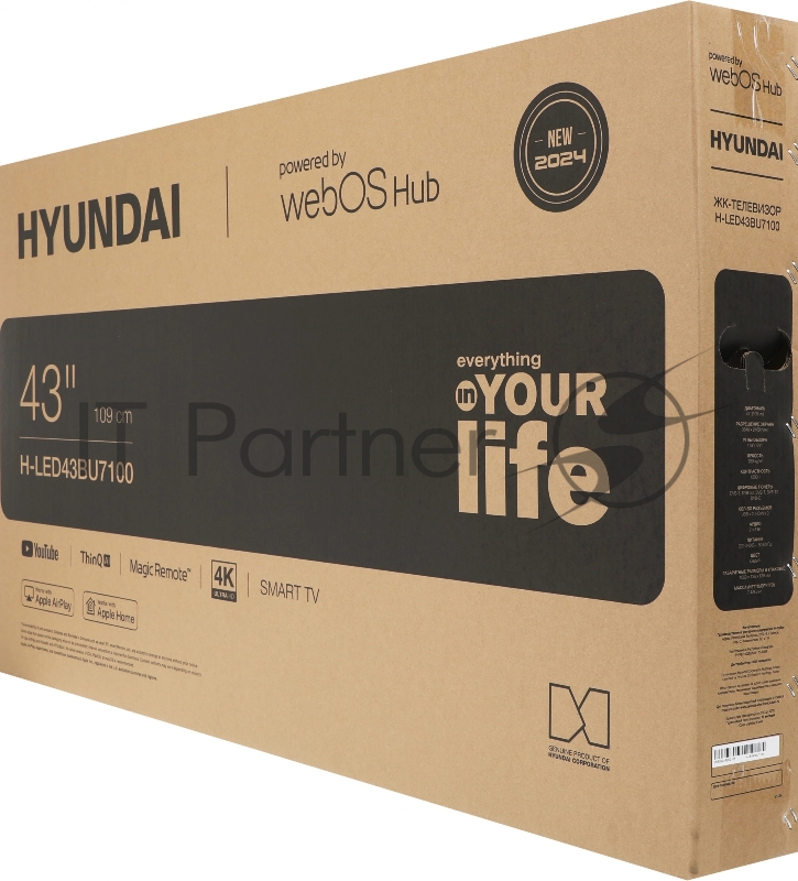 Телевизор Hyundai 43 H-LED43BU7100 серый LED 4K Ultra HD 60Hz WebOS 1.5GB/8GB