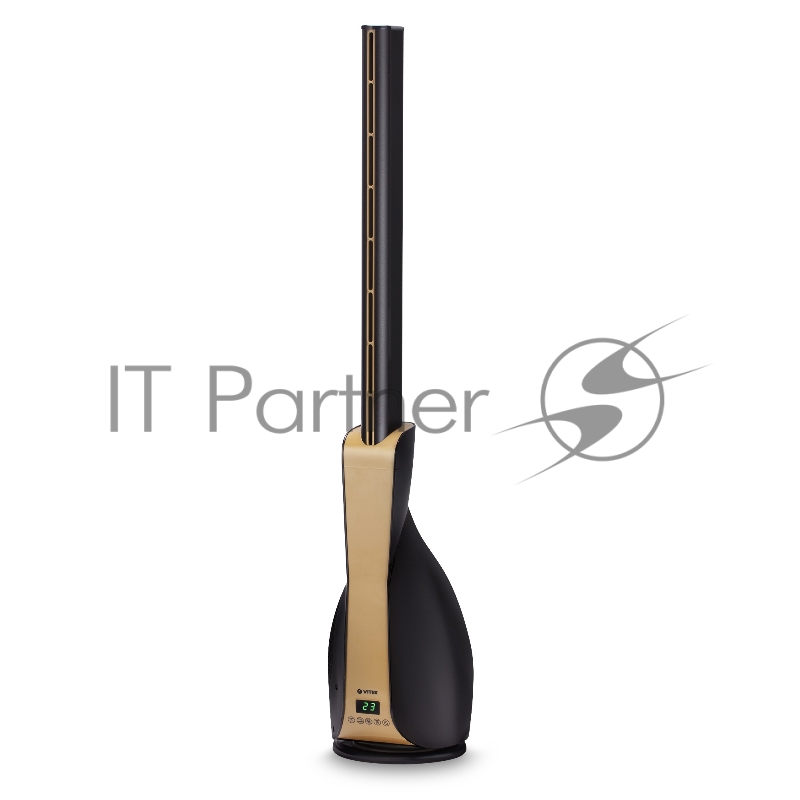 Вентилятор напольный Vitek VT-2075 30Вт скоростей:12 ПДУ черный/золотистый