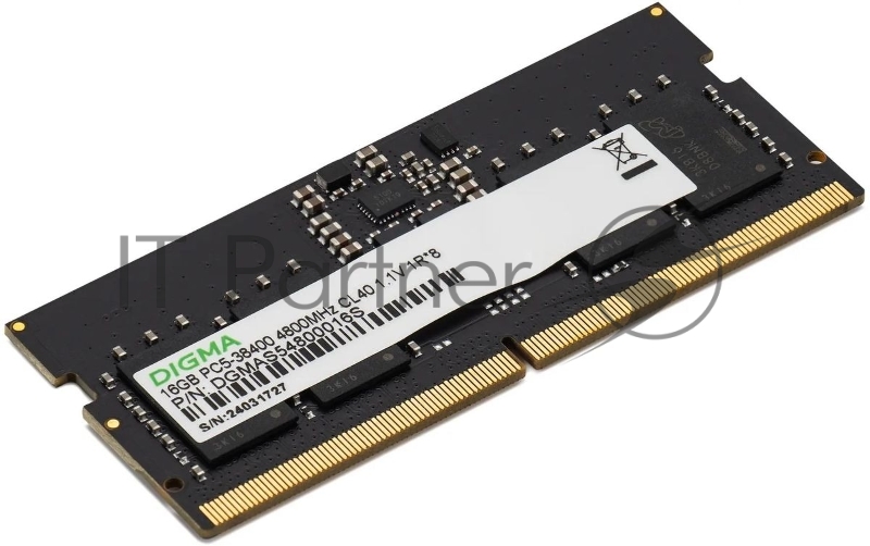 Память DDR5 16GB 4800MHz Digma DGMAS54800016S RTL PC5-38400 CL40 SO-DIMM 262-pin 1.1В single rank Ret