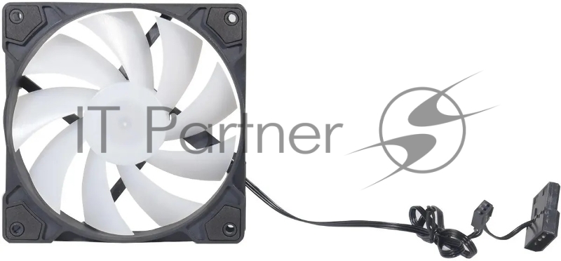 Вентилятор для корпуса Оклик OG-CF120RGB1-BK RGB 120х120x25 черный 3-pin 4-pin (Molex) 23дБ Ret