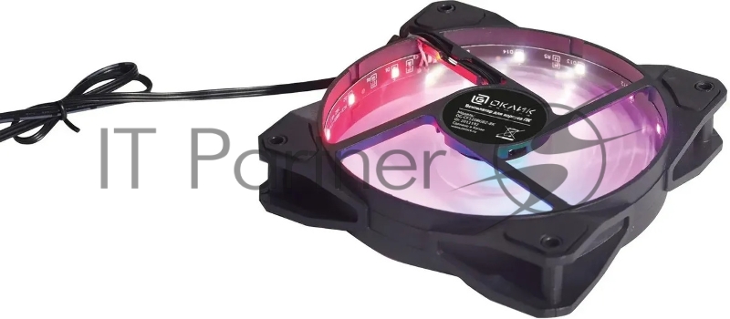 Вентилятор для корпуса Оклик OG-CF120RGB2-BK RGB 120х120x25 черный 3-pin 4-pin (Molex) 23дБ Ret