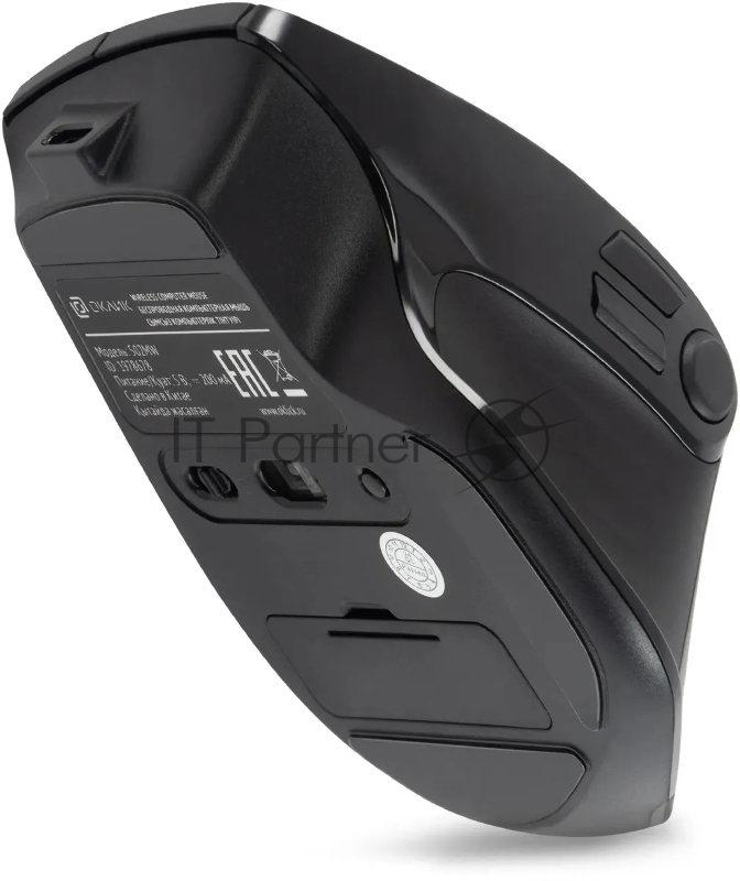 Мышь беспроводная Оклик 502MW черный, 2400 dpi, USB, Bluetooth/Радио, кнопки - 9