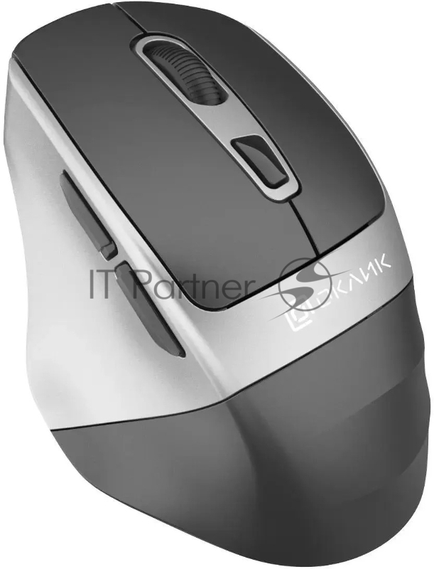 Мышь беспроводная Оклик 516MW черный/серебристый, 1600dpi, USB, Bluetooth/Радио, кнопки - 6