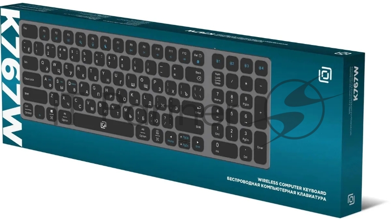 Клавиатура Оклик K767W беспроводная USB серый/черный (2002135)