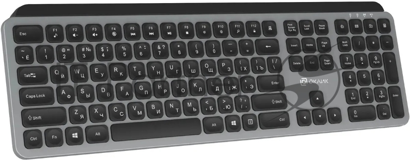 Клавиатура Оклик K859W беспроводная USB серый/черный (2002136)