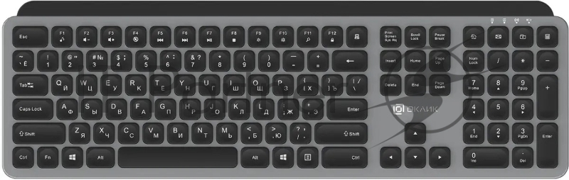 Клавиатура Оклик K859W беспроводная USB серый/черный (2002136)