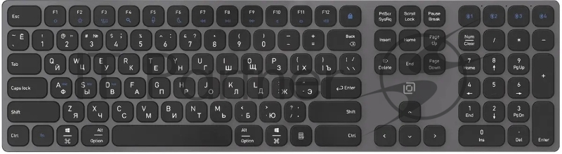 Клавиатура Оклик K867W беспроводная USB серый/черный (2002130)