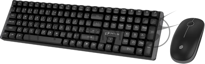 Комплект клавиатура+мышь Оклик S315W беспроводной USB 1600 DPI черный (1978741)