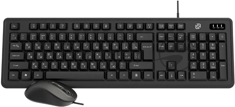 Комплект клавиатура+мышь Оклик S605 проводной USB 1800 DPI черный