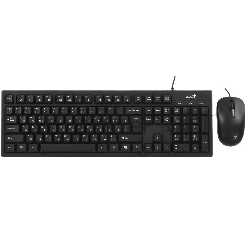 Комплект проводной Genius KM-100SE клавиатура+мышь, USB. Цвет: черный (31330009402)