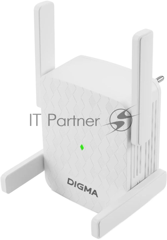Повторитель беспроводного сигнала Digma D-WR310 (D-WR310V2) N300 Wi-Fi белый