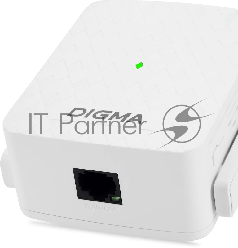 Повторитель беспроводного сигнала Digma D-WR310 (D-WR310V2) N300 Wi-Fi белый