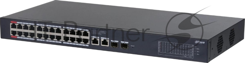 Коммутатор Dahua DH-CS4228-24GT-375 (L2) 24x1Гбит/с 2xКомбо (1000BASE-T/SFP) 2SFP 24PoE 375W управляемый
