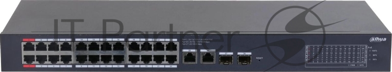 Коммутатор Dahua DH-CS4228-24GT-375 (L2) 24x1Гбит/с 2xКомбо (1000BASE-T/SFP) 2SFP 24PoE 375W управляемый