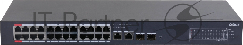 Коммутатор Dahua DH-CS4228-24GT-375 (L2) 24x1Гбит/с 2xКомбо (1000BASE-T/SFP) 2SFP 24PoE 375W управляемый