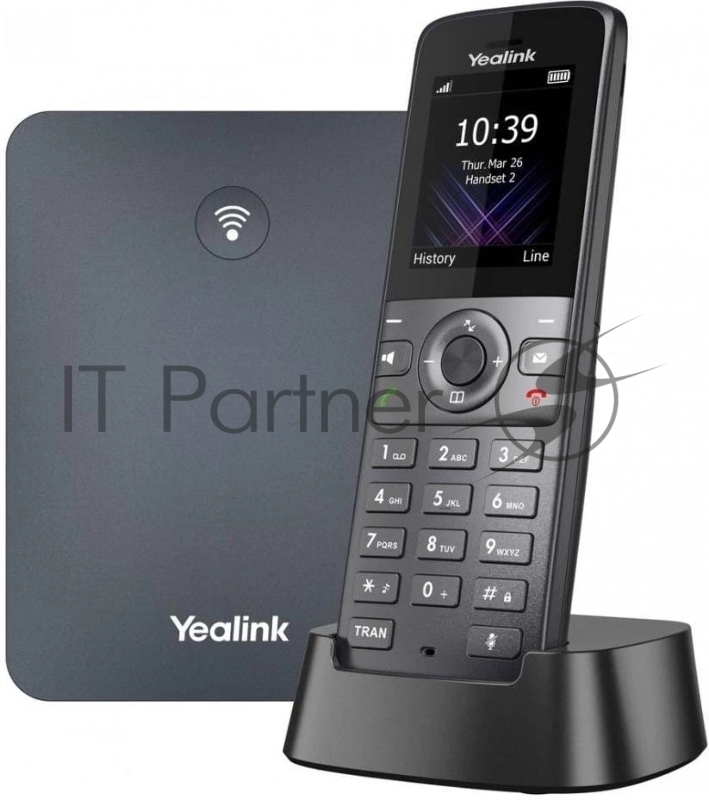 YEALINK W74P (база W70B+трубка W74H) до 10 SIP-аккаунтов, до 10 трубок на базу, до 20 вызовов, шт