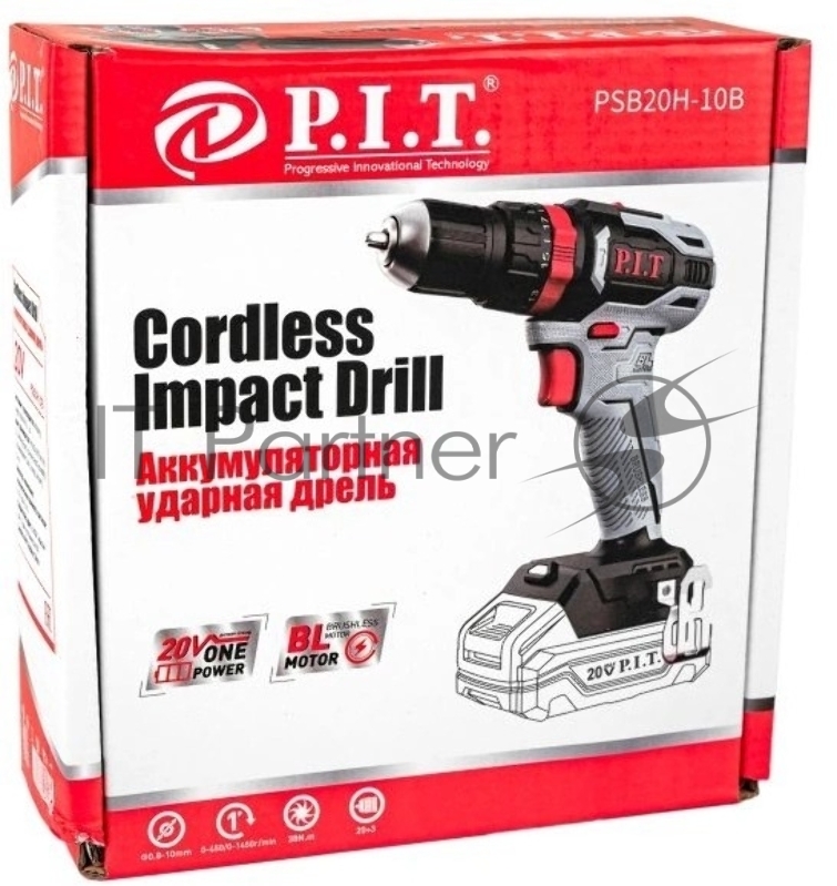 Дрель ударная P.I.T. PSB20H-10B патрон:быстрозажимной реверс