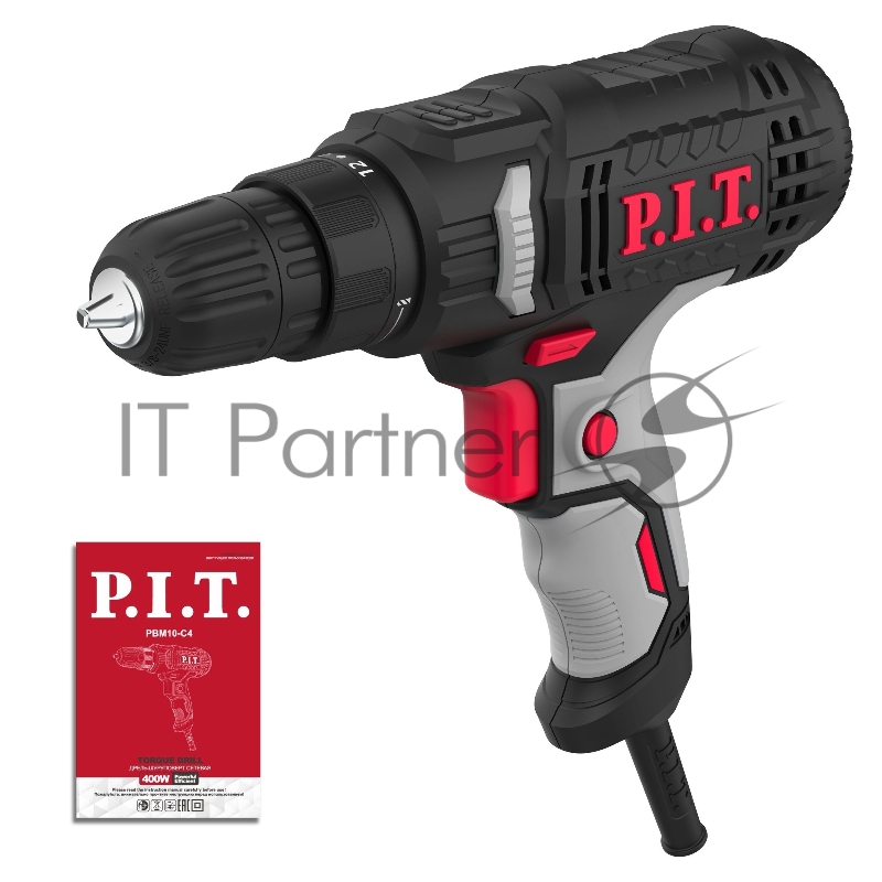 Дрель-шуруповерт P.I.T. PBM10-C4 400Вт патрон:быстрозажимной