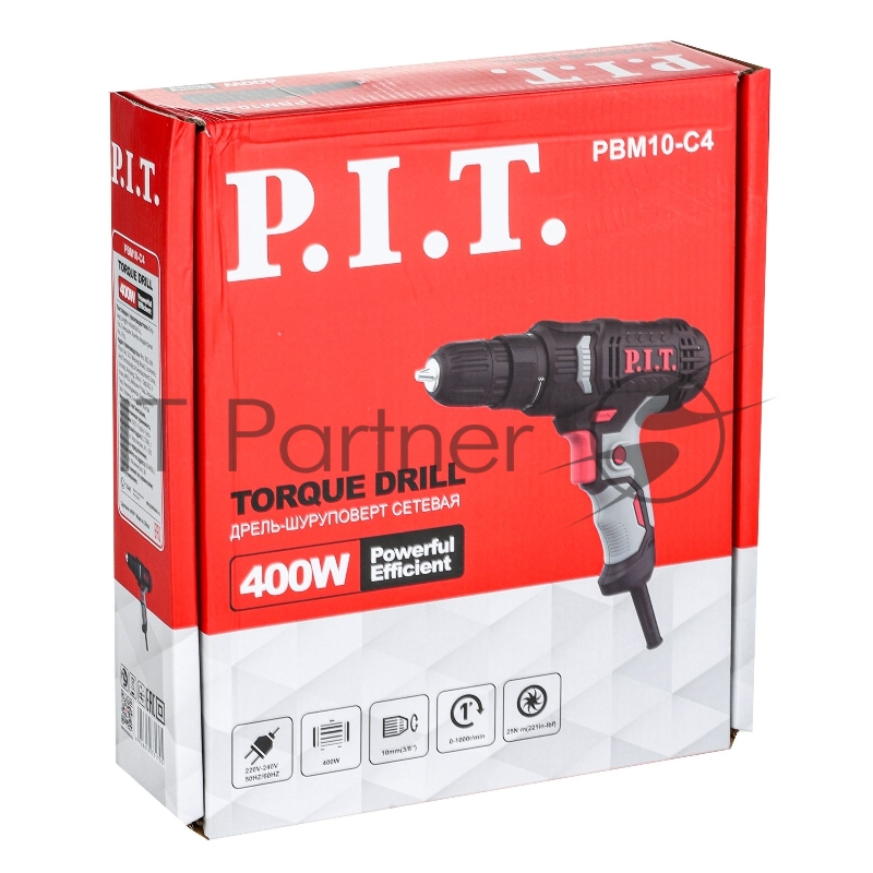 Дрель-шуруповерт P.I.T. PBM10-C4 400Вт патрон:быстрозажимной