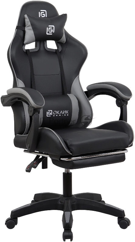 Кресло игровое Оклик Camper черный/серый