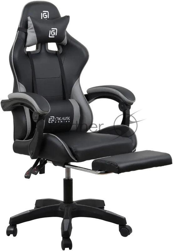 Кресло игровое Оклик Camper черный/серый