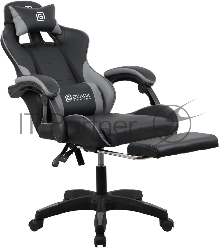 Кресло игровое Оклик Camper черный/серый