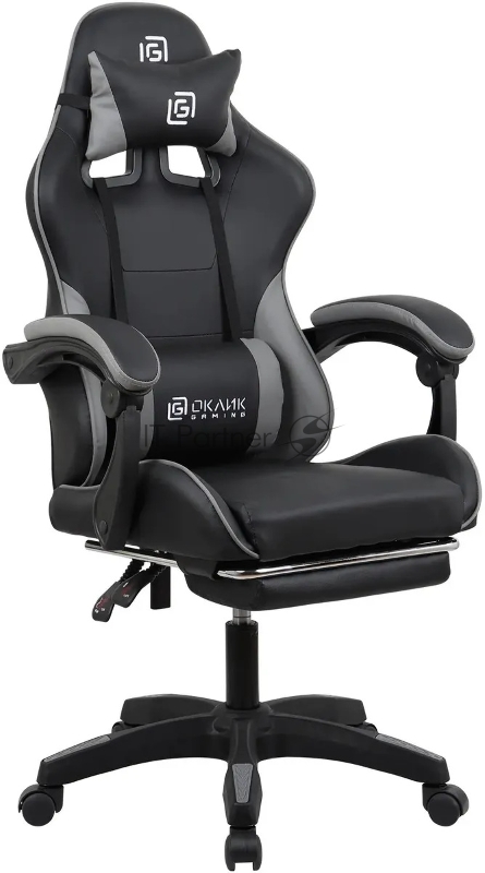 Кресло игровое Оклик Camper черный/серый