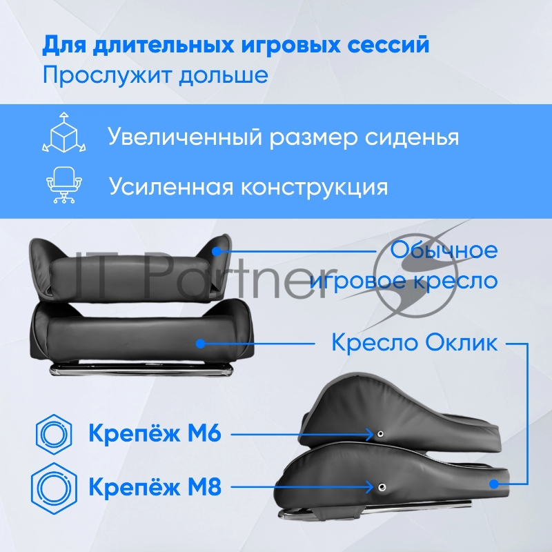 Кресло игровое Оклик Camper черный/синий