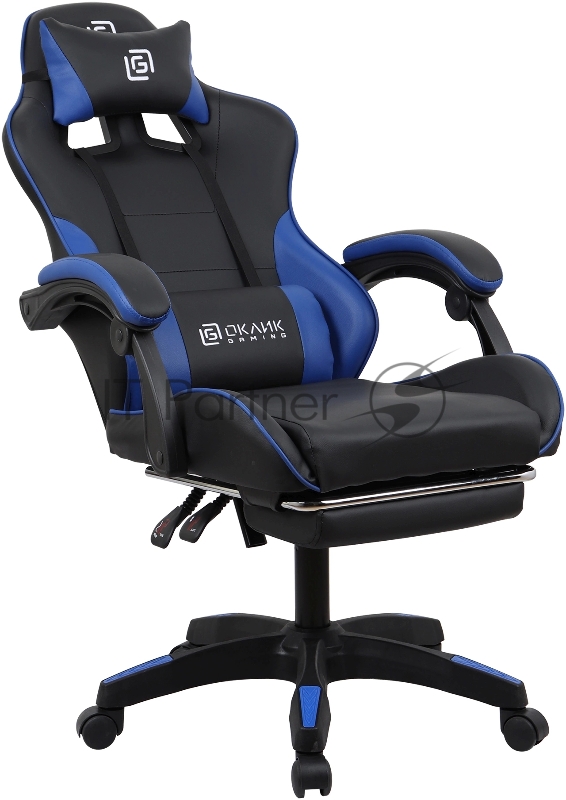 Кресло игровое Оклик Camper черный/синий