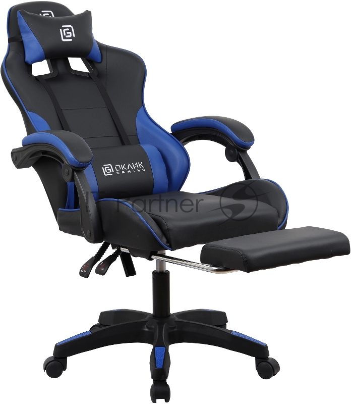 Кресло игровое Оклик Camper черный/синий