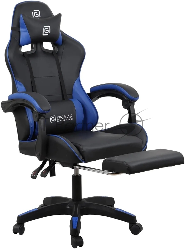 Кресло игровое Оклик Camper черный/синий