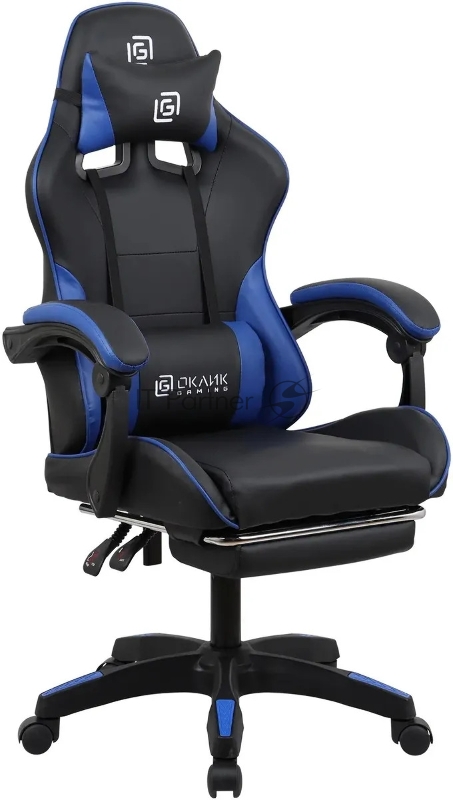 Кресло игровое Оклик Camper черный/синий
