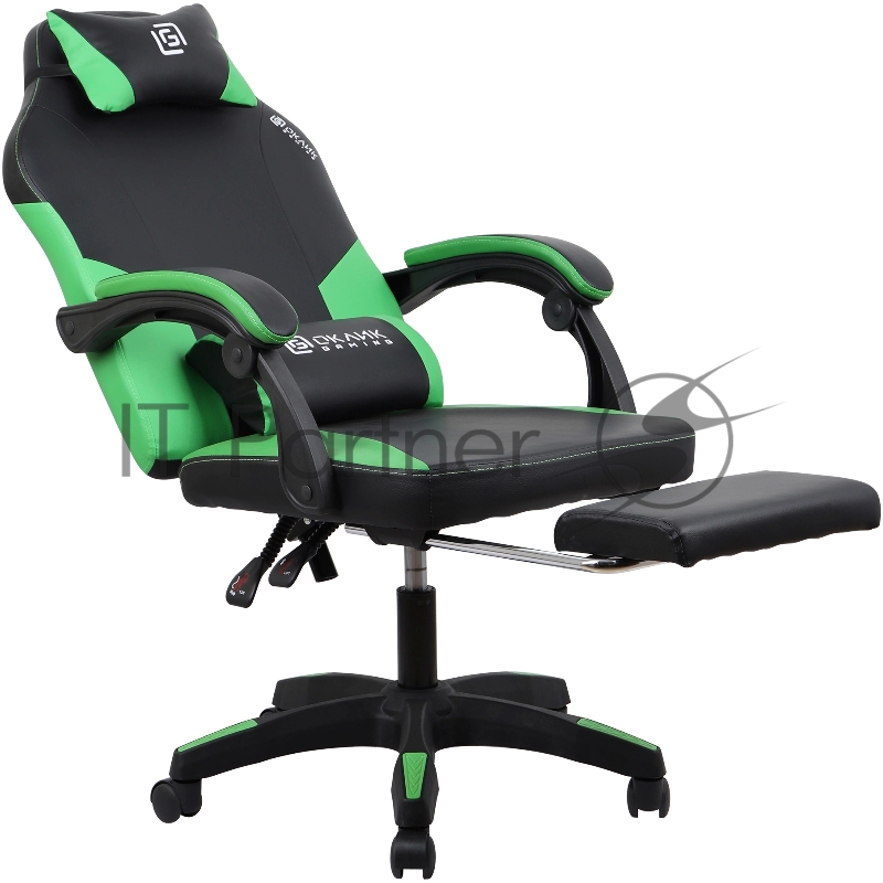 Кресло игровое Оклик Cooldown черный/зеленый