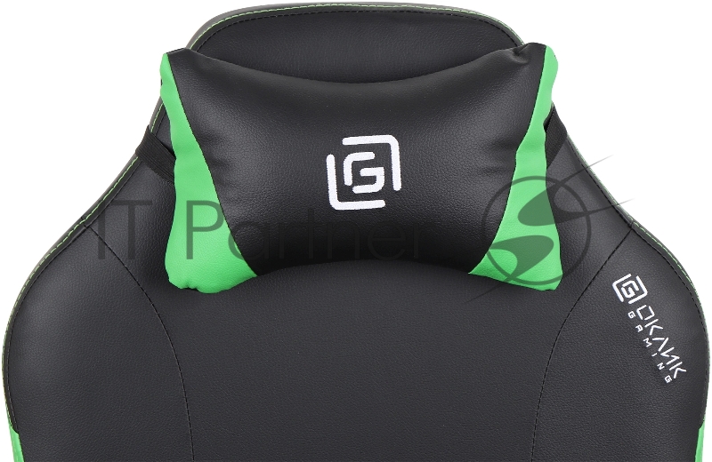 Кресло игровое Оклик Cooldown черный/зеленый