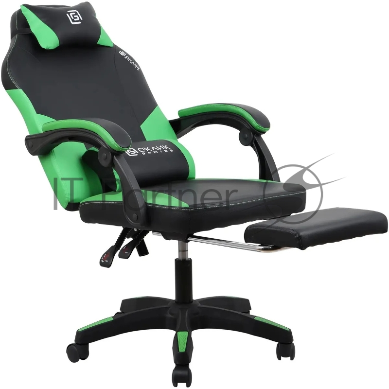 Кресло игровое Оклик Cooldown черный/зеленый