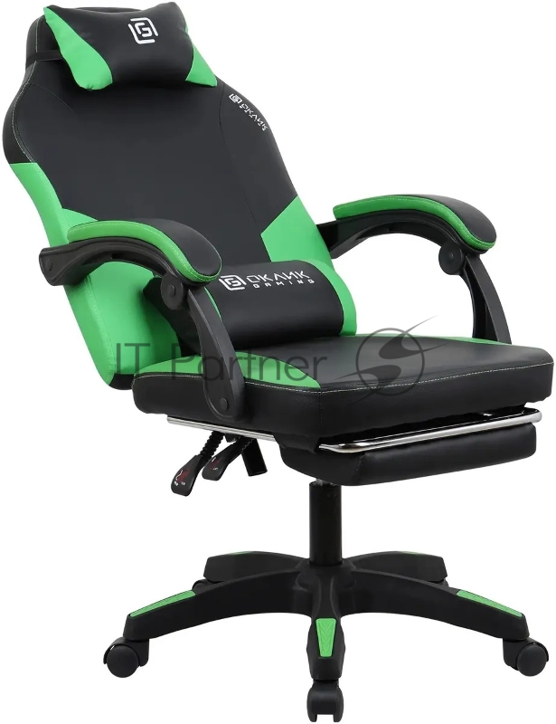 Кресло игровое Оклик Cooldown черный/зеленый