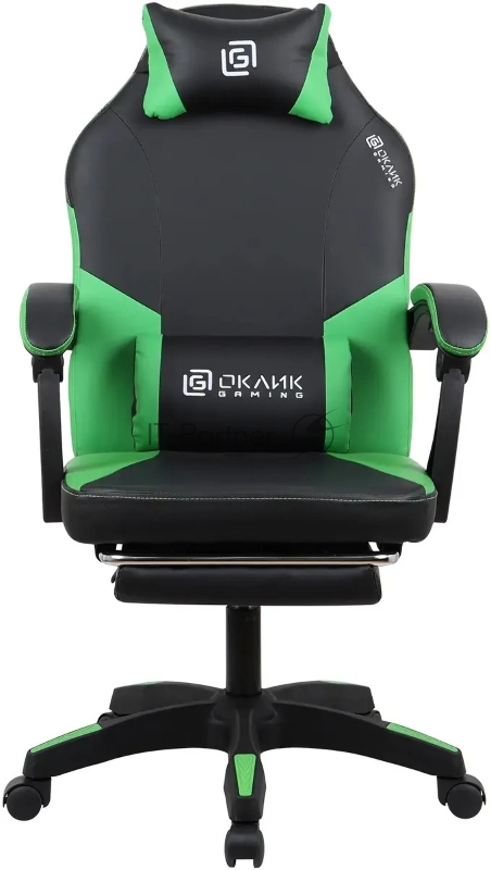Кресло игровое Оклик Cooldown черный/зеленый