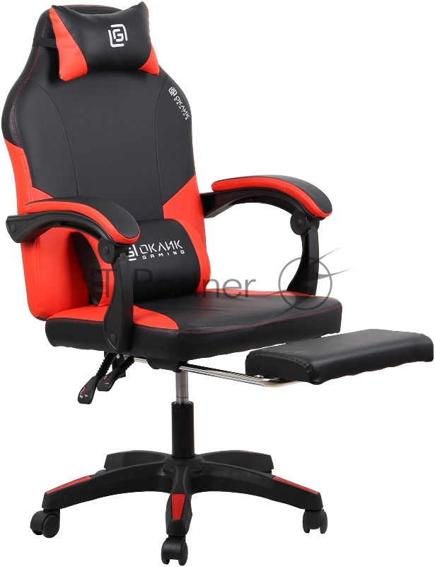 Кресло игровое Оклик Cooldown черный/красный