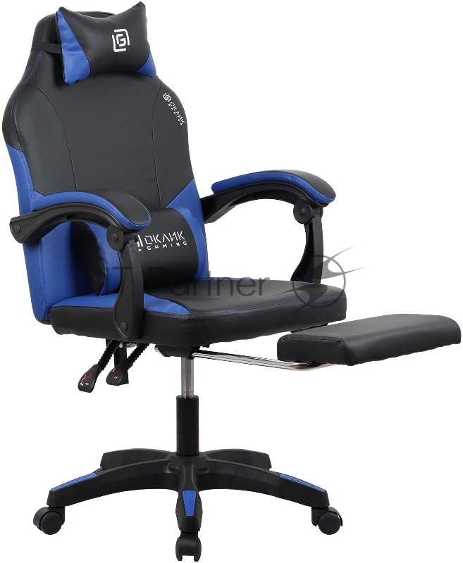 Кресло игровое Оклик Cooldown черный/синий