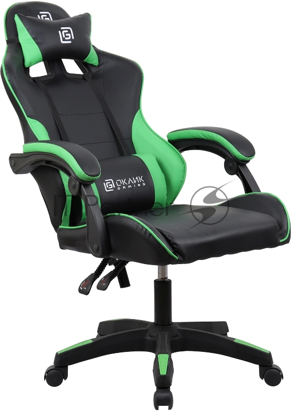 Кресло игровое Оклик Drifter черный/зеленый