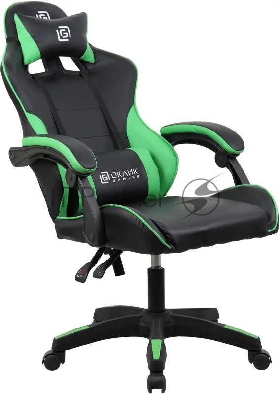 Кресло игровое Оклик Drifter черный/зеленый