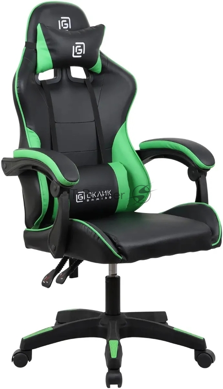Кресло игровое Оклик Drifter черный/зеленый