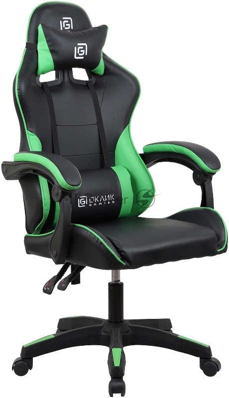 Кресло игровое Оклик Drifter черный/зеленый