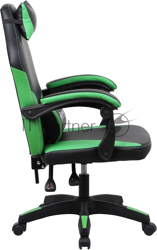 Кресло игровое Оклик Spirit черный/зеленый