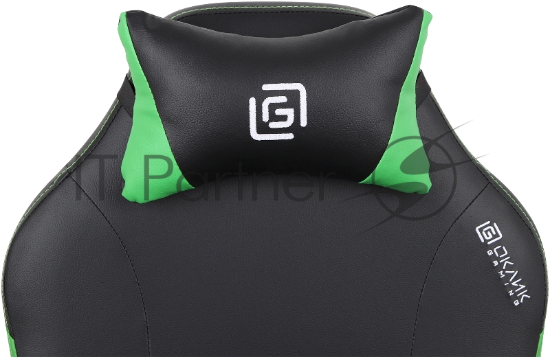Кресло игровое Оклик Spirit черный/зеленый