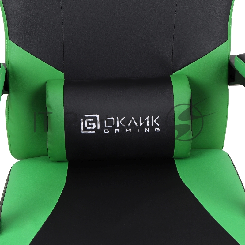 Кресло игровое Оклик Spirit черный/зеленый