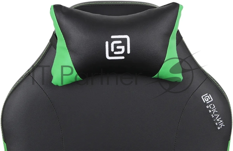 Кресло игровое Оклик Spirit черный/зеленый