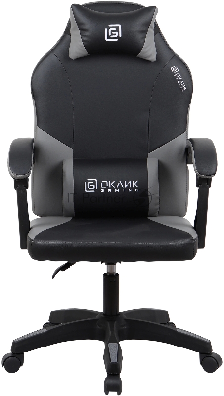 Кресло игровое Оклик Spirit черный/серый